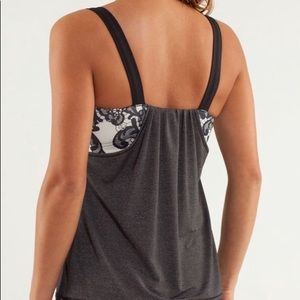 Lululemon Run Tank Back On Track Laceoflage SZ 6